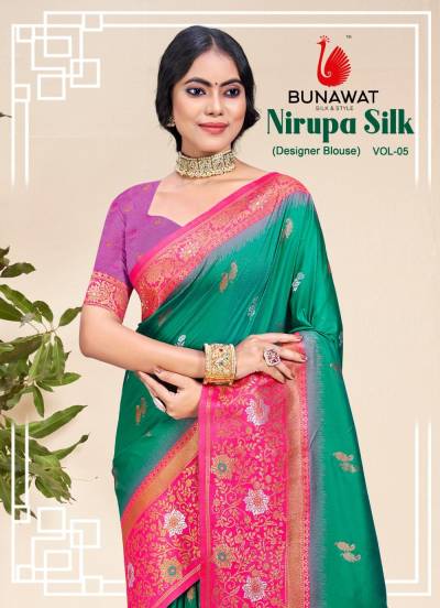 BUNAWAT NIRUPA SILK VOL-05 1001 TO 1008 DESIGNER SILK SAREE WHOLESALER IN INDIA